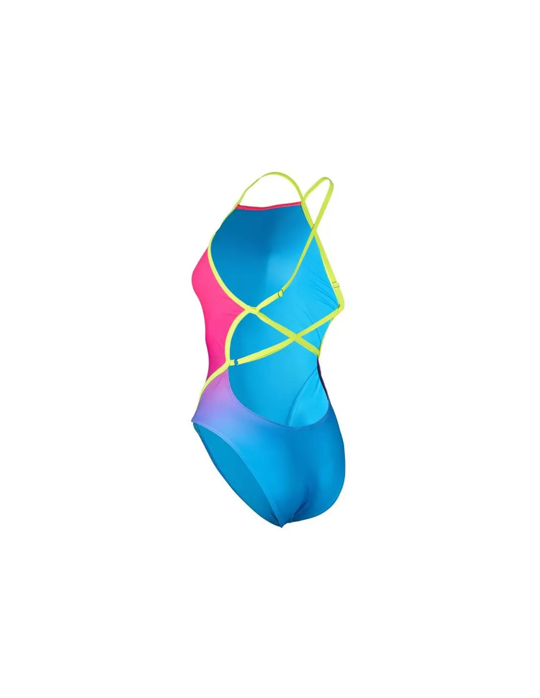 Bañador de Natación Aqua Sphere Essential Diamond Back Adj Multicor/Amarillo Mujer