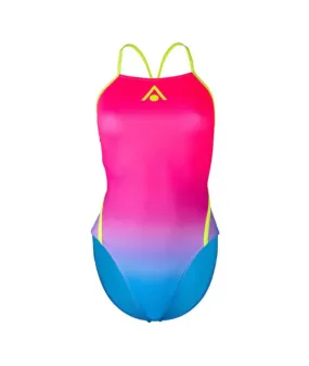 Bañador de Natación Aqua Sphere Essential Diamond Back Adj Multicor/Amarillo Mujer