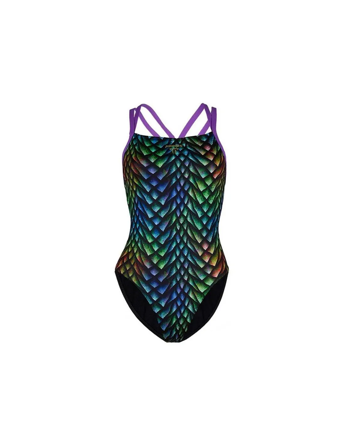 Bañador de natación Aqua Sphere Peacock Open W Black