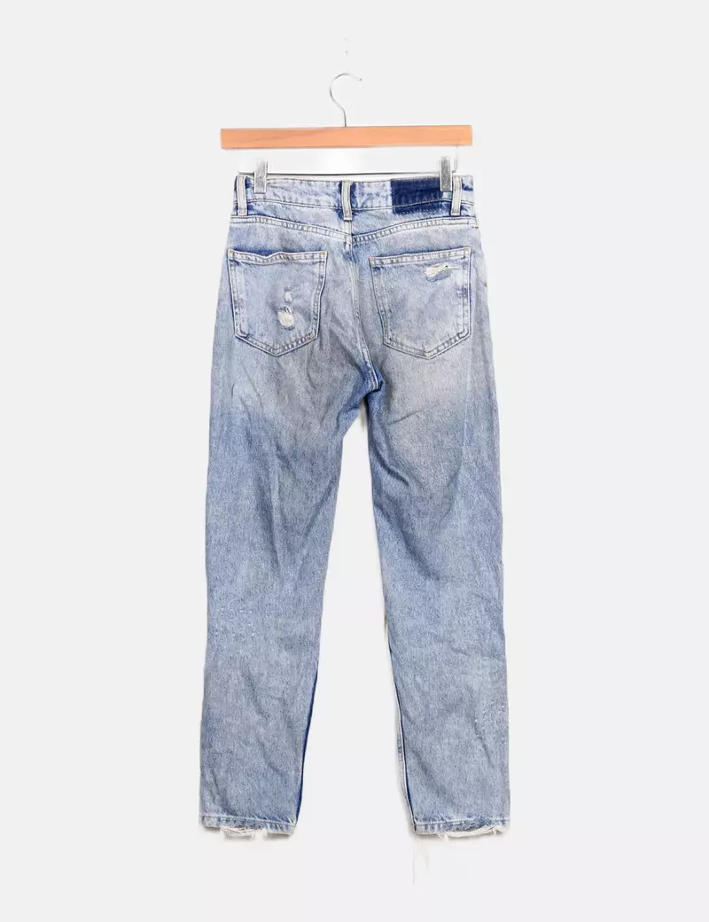 Bershka Jeans azul roto