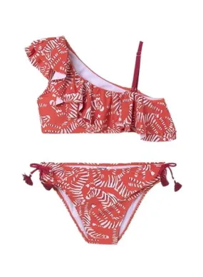 Bikini Mayoral Asimétrico Coral Para Niña