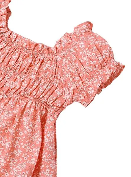 Blusa Mayoral Seersucker Estampada Rosa para Niña