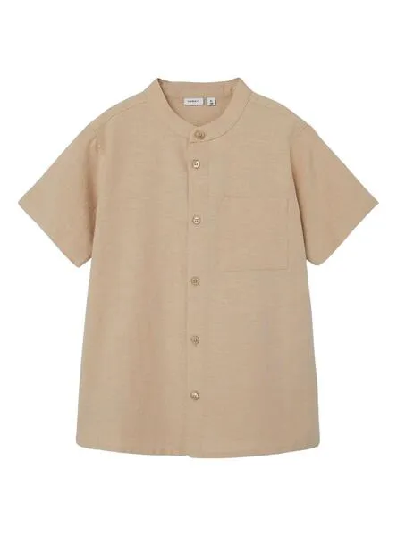 Camisa Name It Fahel Beige Para Niño