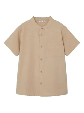 Camisa Name It Fahel Beige Para Niño