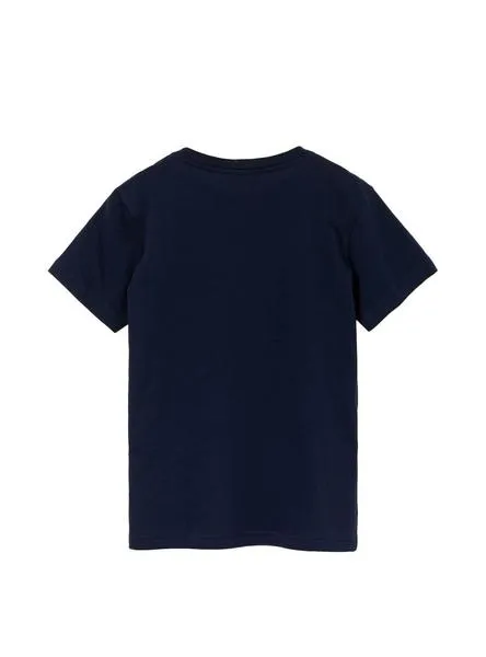 camiseta lacoste basic azul marino para niño