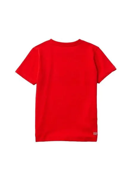 camiseta lacoste croco rojo para niño