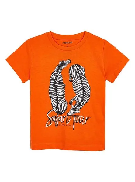 camiseta mayoral safari naranja para niño