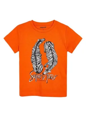 camiseta mayoral safari naranja para niño