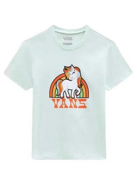 Camiseta Vans Unicorn Rainbow Verde para Niña