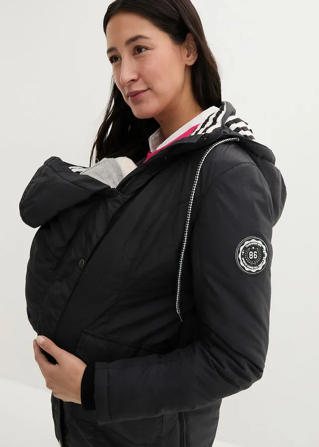 Chaqueta premamá/para bebé Negro-blanco