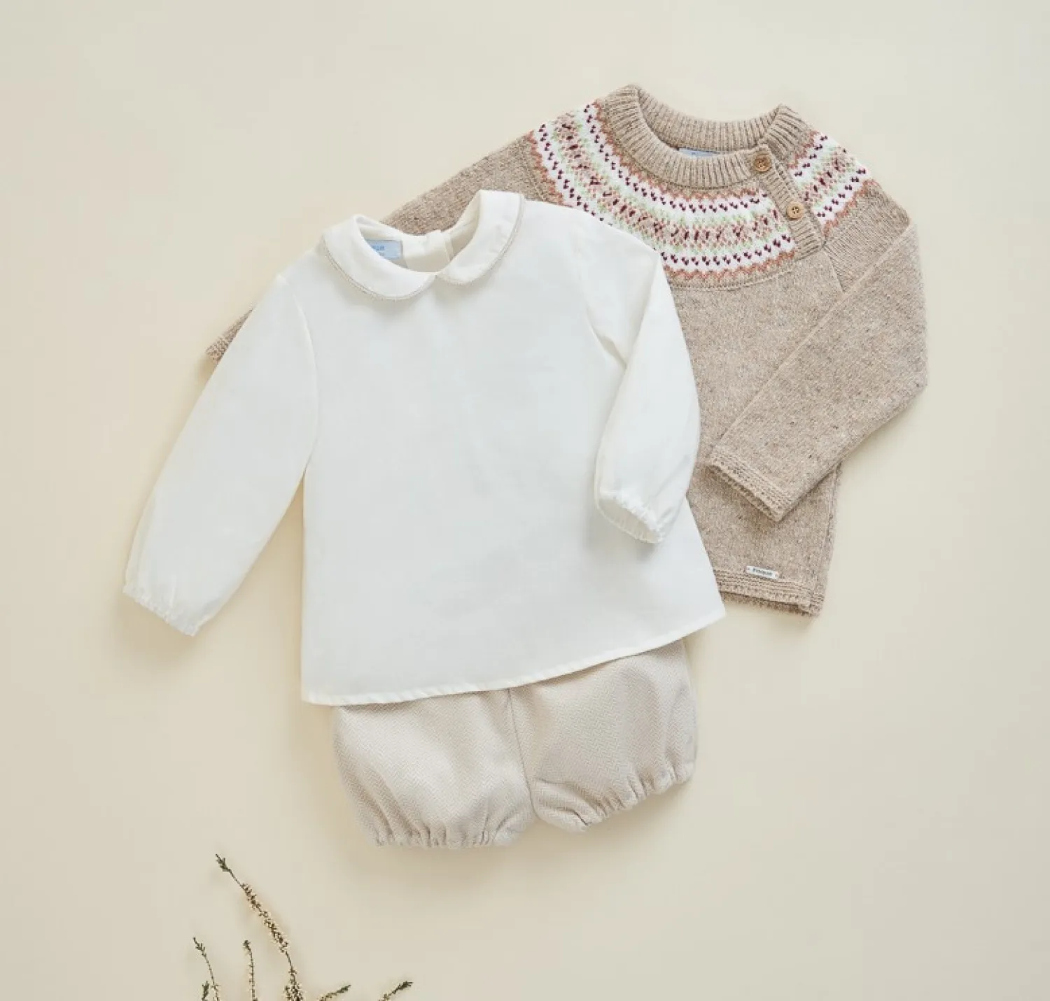 Conjunto para niño dos piezas. Colección Bellota