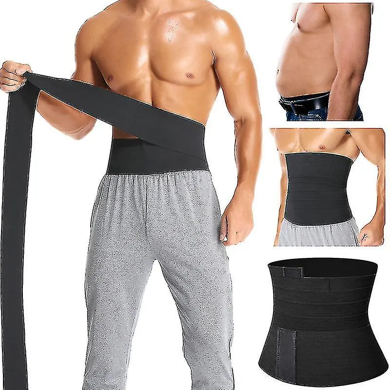 Entrenador de cintura para hombre Reductor de abdomen masculino Snatch Me Up Vendaje Envoltura Cinturón adelgazante Body Shaper 