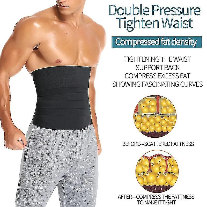 Entrenador de cintura para hombre Reductor de abdomen masculino Snatch Me Up Vendaje Envoltura Cinturón adelgazante Body Shaper 