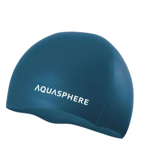 Gorro de natación Aqua Sphere Plain Dark silicona Verde/Blanco