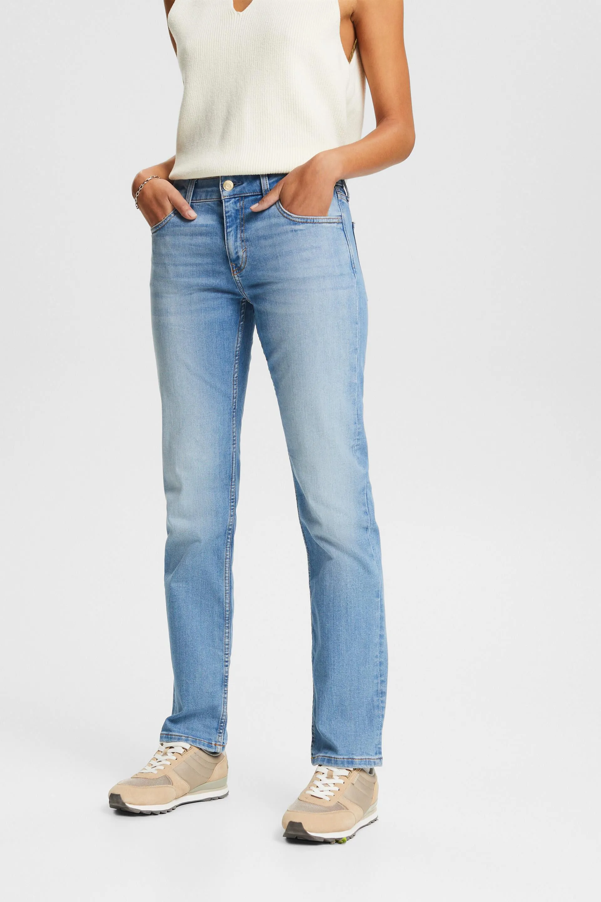 Jeans mid-rise straight fit