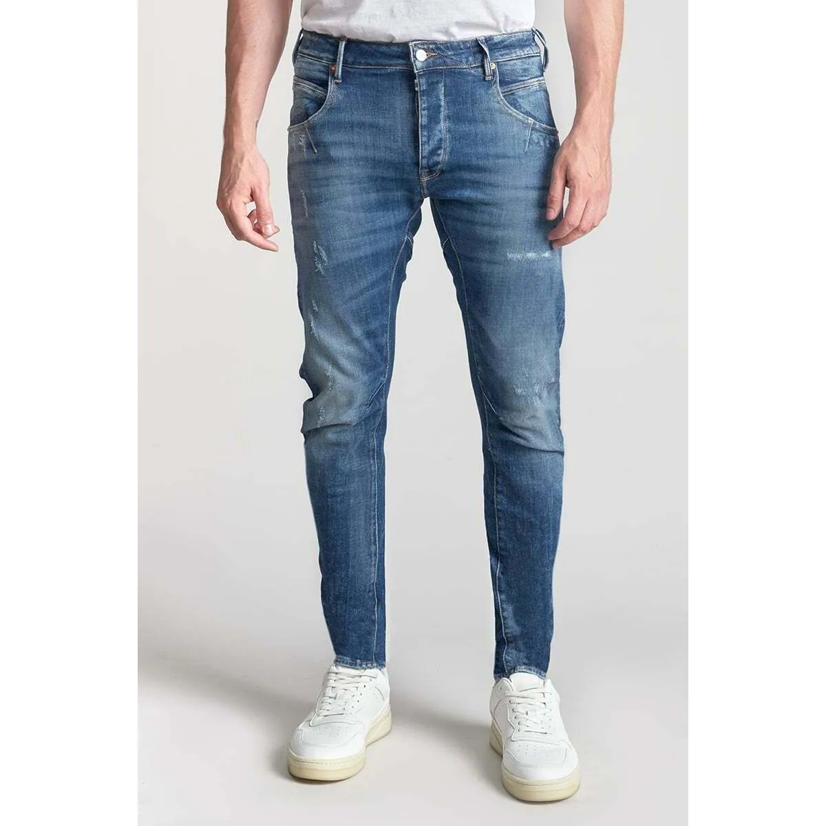 Jeans tapered , largo 34