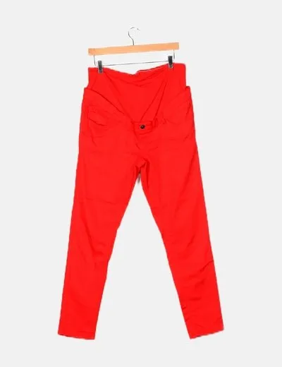 Kiabi Jeans premamá rojo