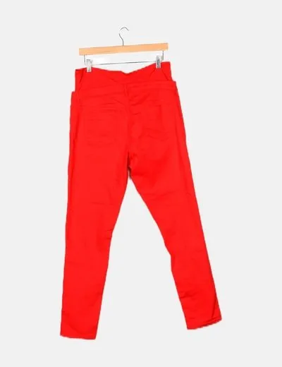 Kiabi Jeans premamá rojo