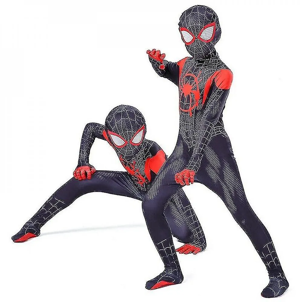 Niños Miles Morales Disfraz Spiderman Cosplay Mono Halloween Cosplay Traje