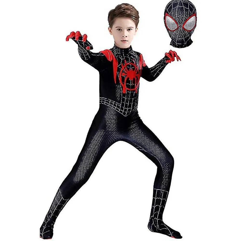 Niños Miles Morales Disfraz Spiderman Cosplay Mono Halloween Cosplay Traje