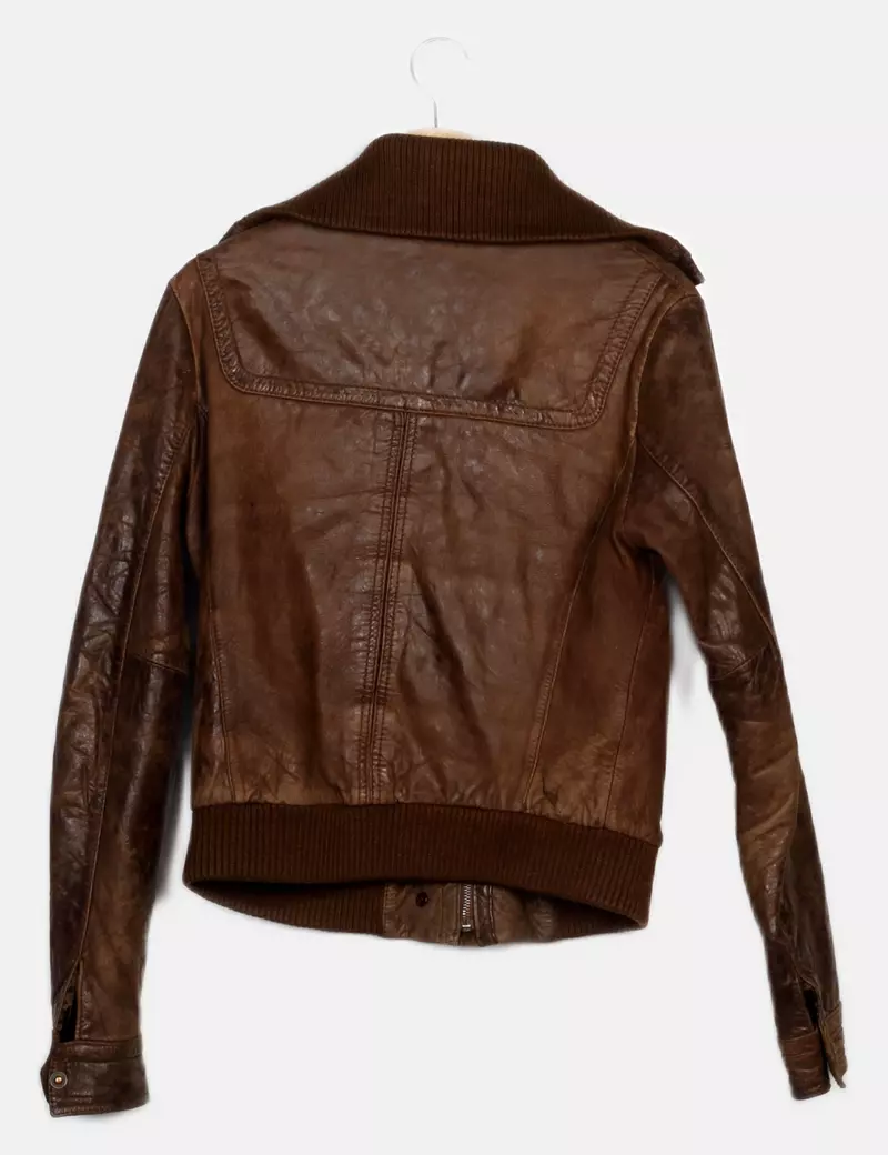 NoName Chaqueta Biker Marrón