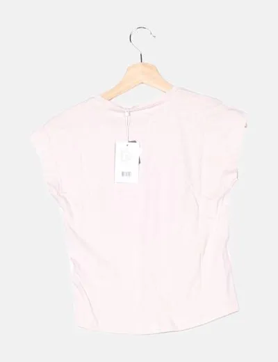 Only Play Camiseta rosa print letras