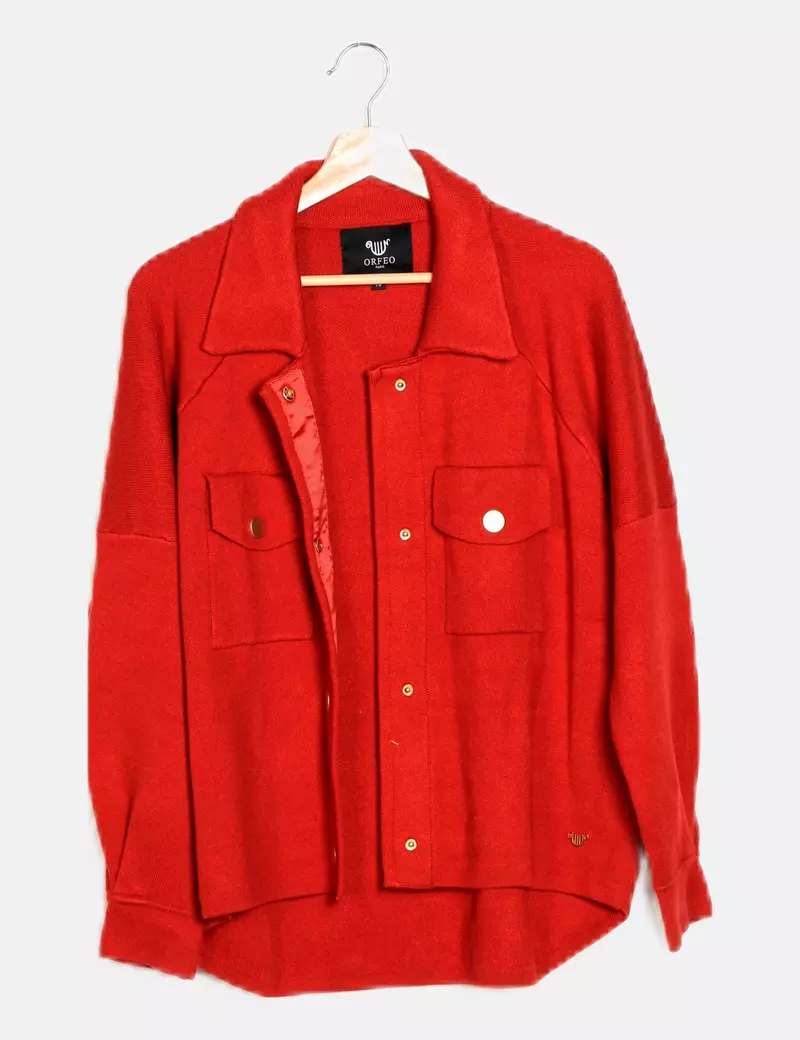 ORFEO Chaqueta roja punto