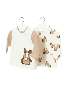 Pack 2 Camisetas Mayoral Oso Beige para Bebé