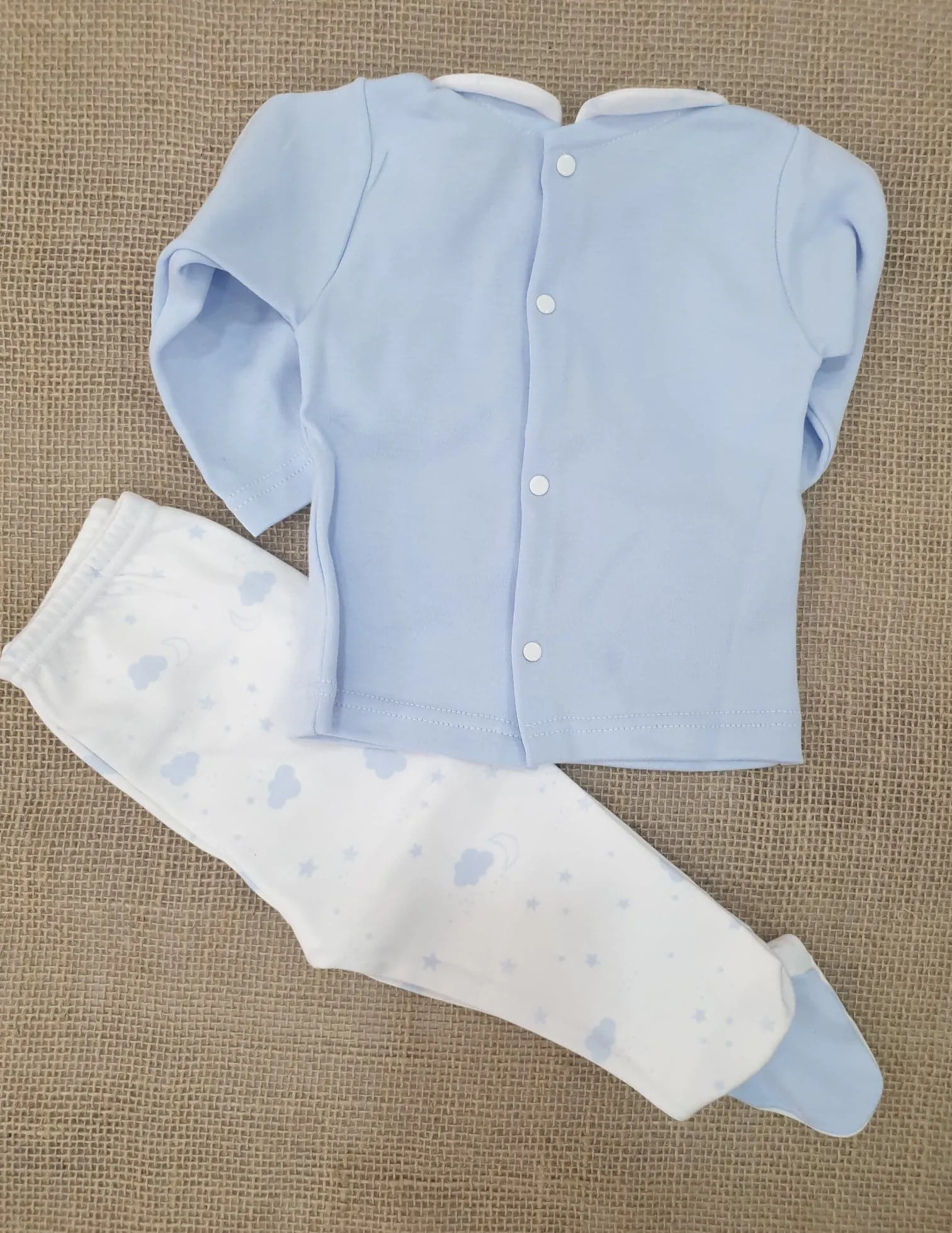 PIJAMA 2 piezas BEBE ALGODON BABIDU R500124 CELESTE