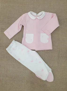 PIJAMA 2 piezas BEBE ALGODON BABIDU R500124 ROSA