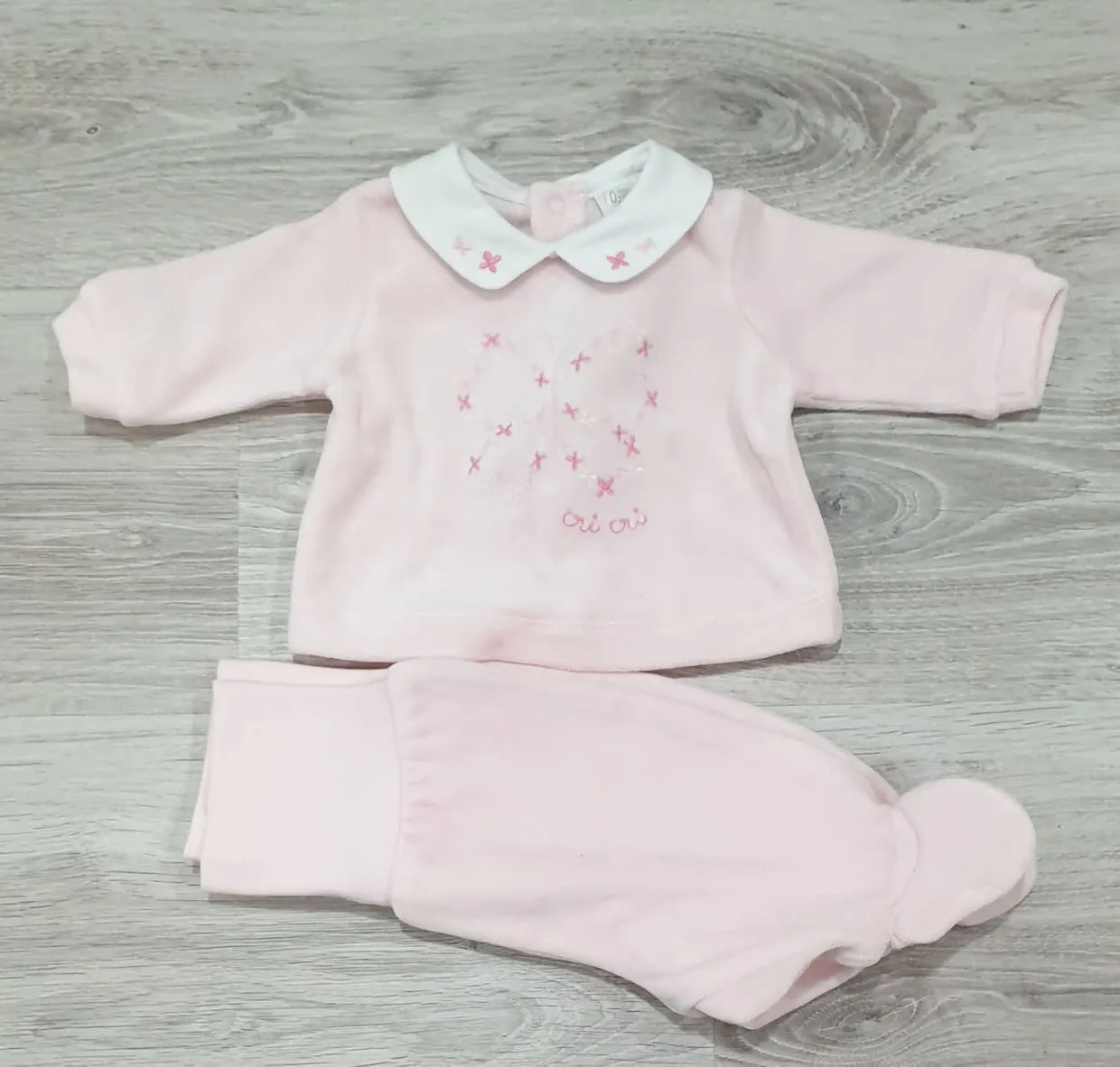 PIJAMA 2 piezas BEBE TERCIOPELO CRICRI P050024 ROSA