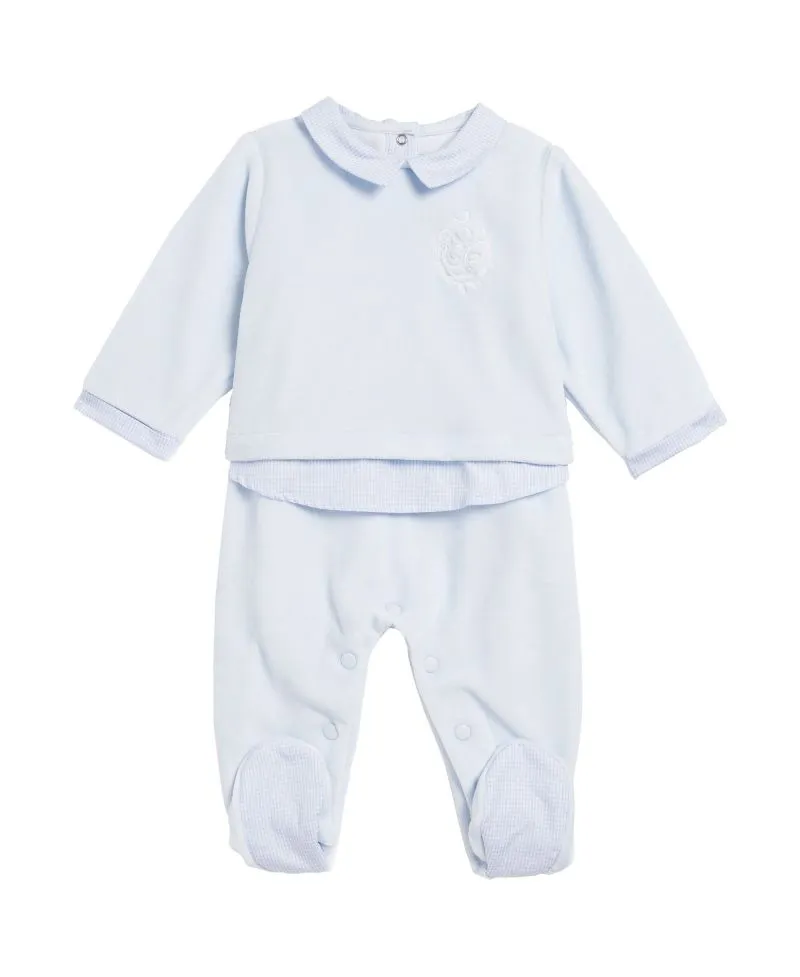 Pijama Bebe Azul Cuello Vichy Tartine et Chocolat