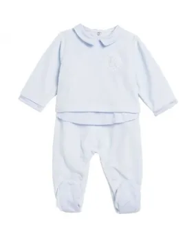 Pijama Bebe Azul Cuello Vichy Tartine et Chocolat