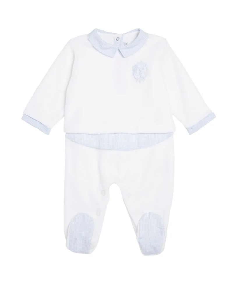 Pijama Bebe Blanco Cuello Vichy Tartine et Chocolat