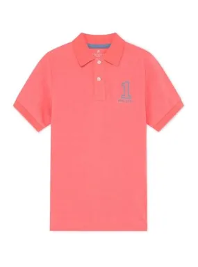 polo hackett new classic coral para niño