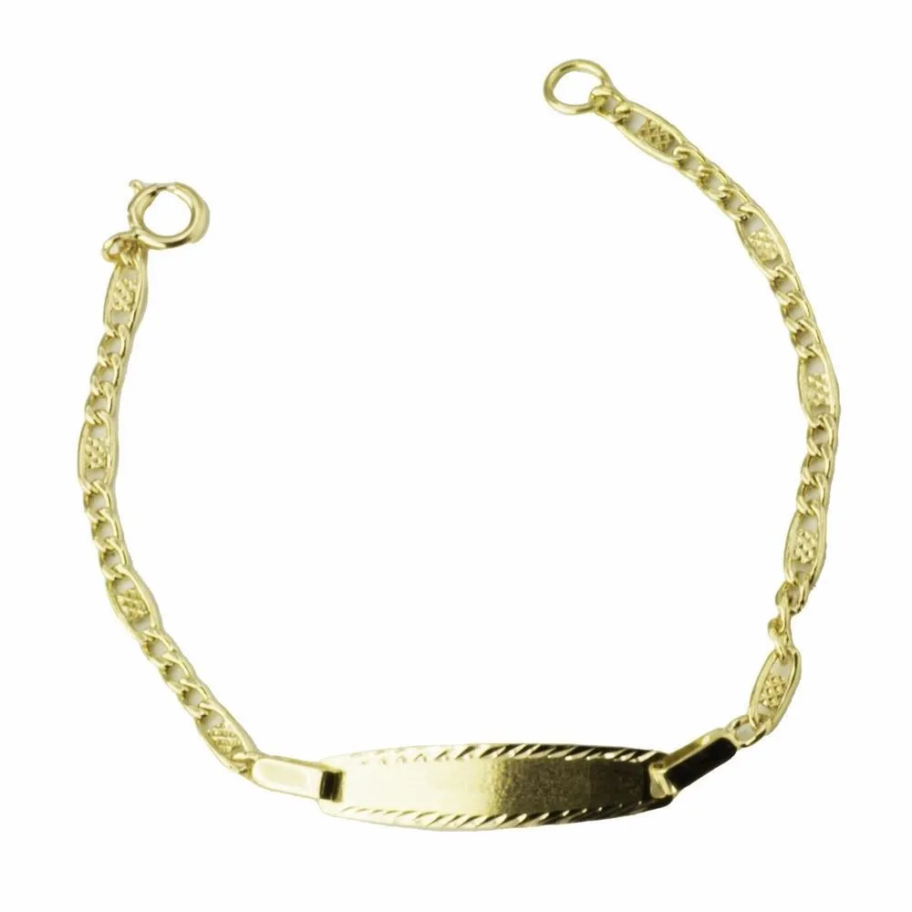 Pulsera oro 18 ktes. bebé para grabar