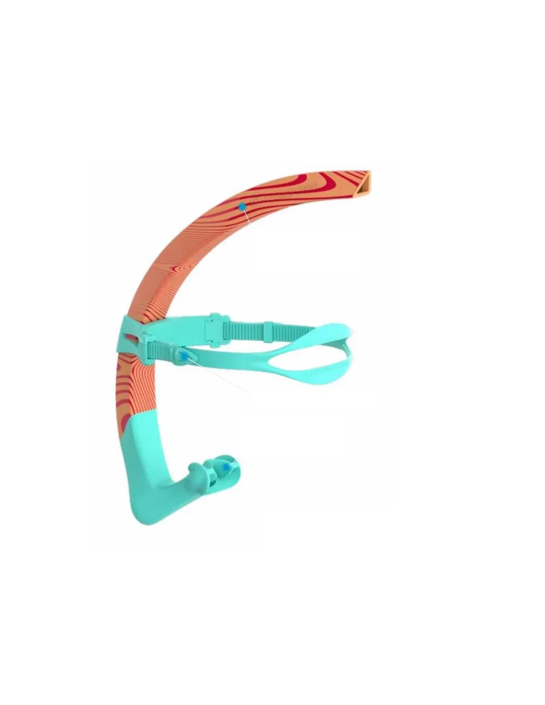 Snorkel Aqua Sphere Focus Snorke Light Blue Orange