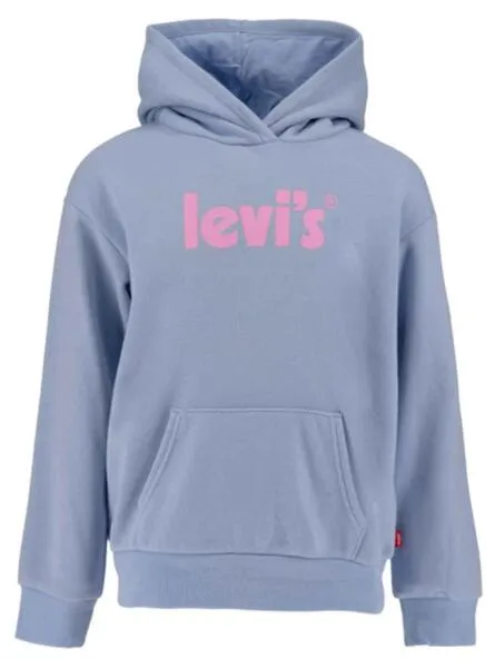 Sudadera Levis Logotipo Capucha para Niña Azul