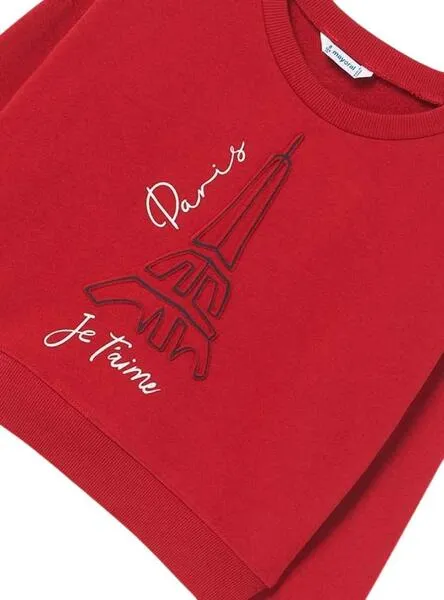 Sudadera Mayoral Paris Rojo para Niña