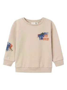 Sudadera Name It Nicki Beige para Niño