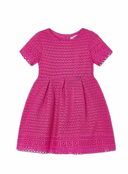 Vestido Mayoral Guipur Rosa para Niña