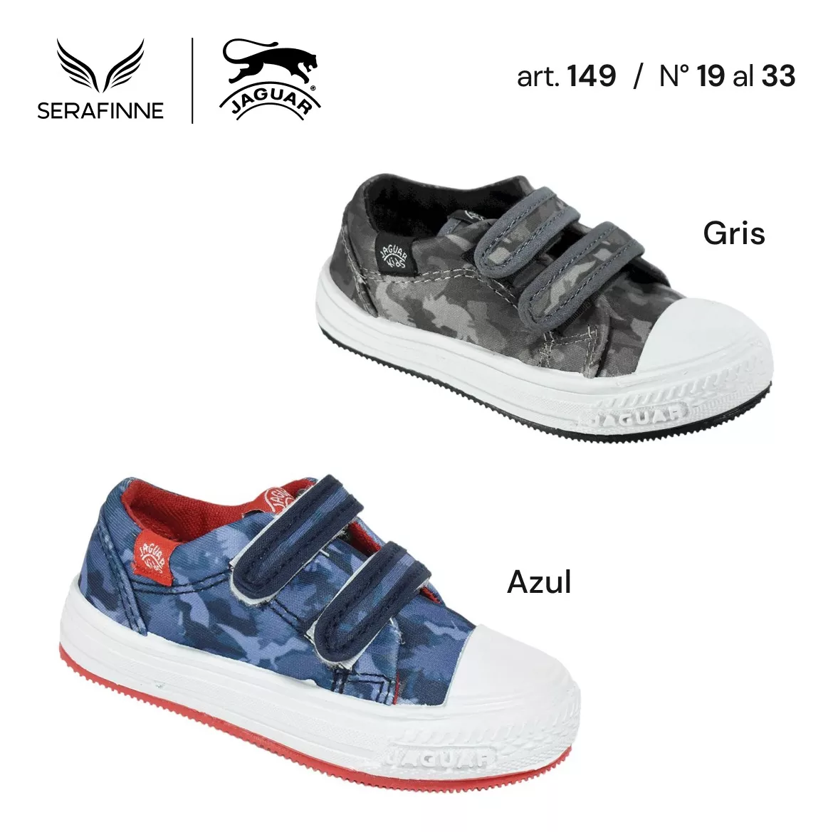 Zapatilla Lona Niños Abrojo Urbana Infantil Jaguar 149