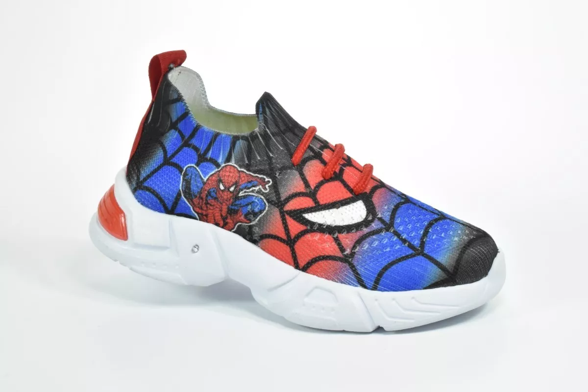 Zapatilla Spiderman Niños Importada Liviana Luz Serafinne 23