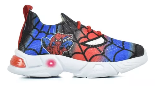 Zapatilla Spiderman Niños Importada Liviana Luz Serafinne 23