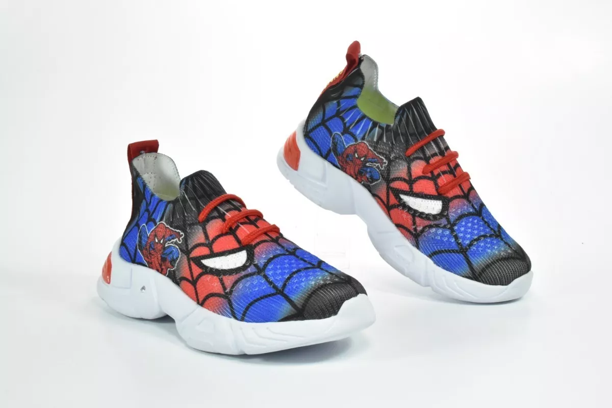 Zapatilla Spiderman Niños Importada Liviana Luz Serafinne 23