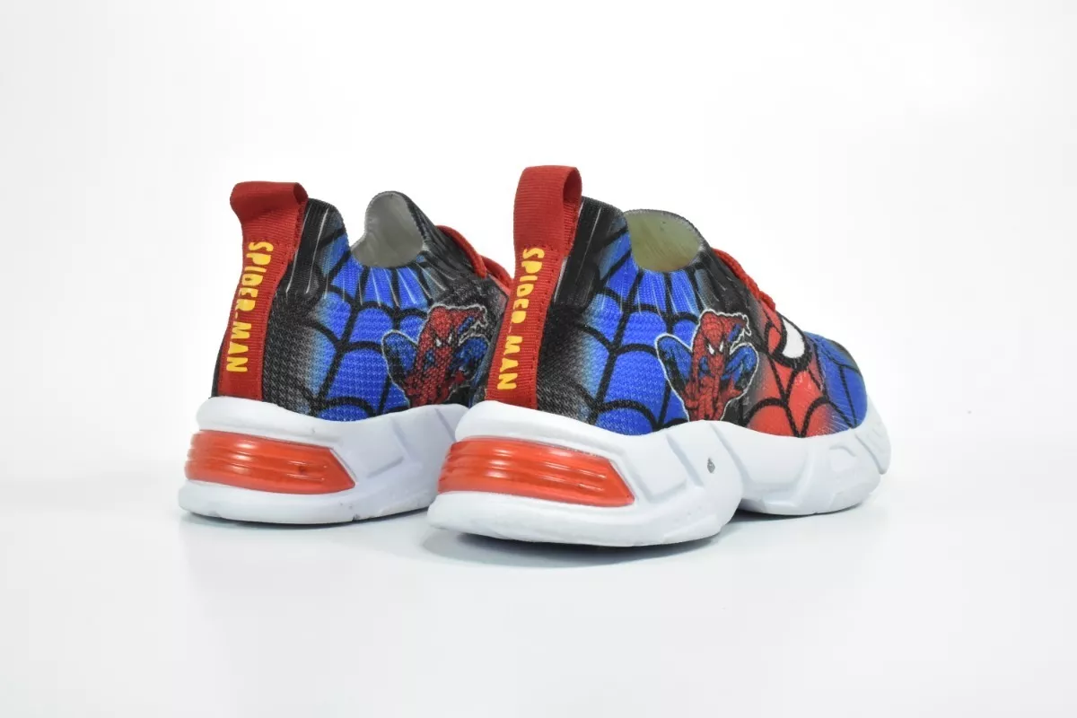 Zapatilla Spiderman Niños Importada Liviana Luz Serafinne 23