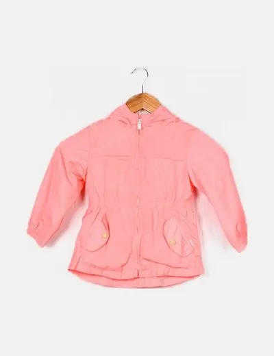 Zara Chaqueta rosa impermeable