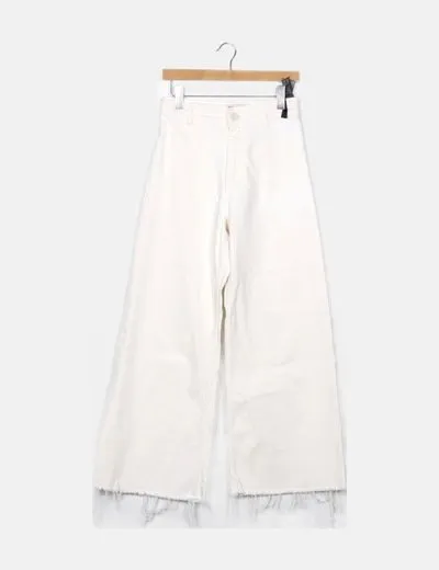 Zara Jeans culotte blanco