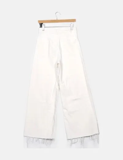 Zara Jeans culotte blanco